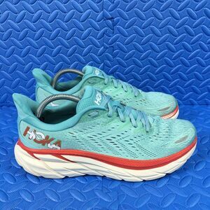 Hoka One One Clifton 8 Womens Running Shoes Blue Athletic Sneakers Size 10B